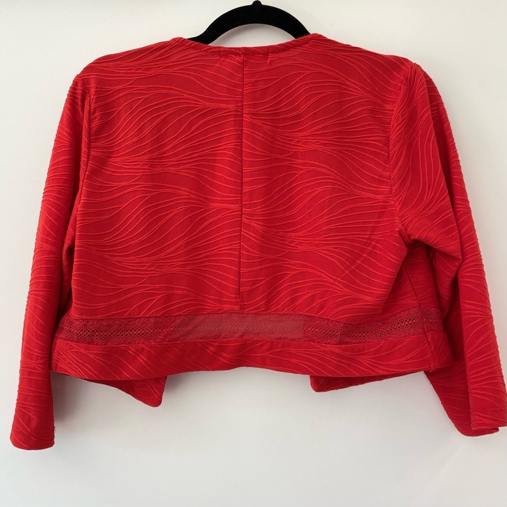 Le Grenier Red Lace Shrug Size M - Picture 2 of 7